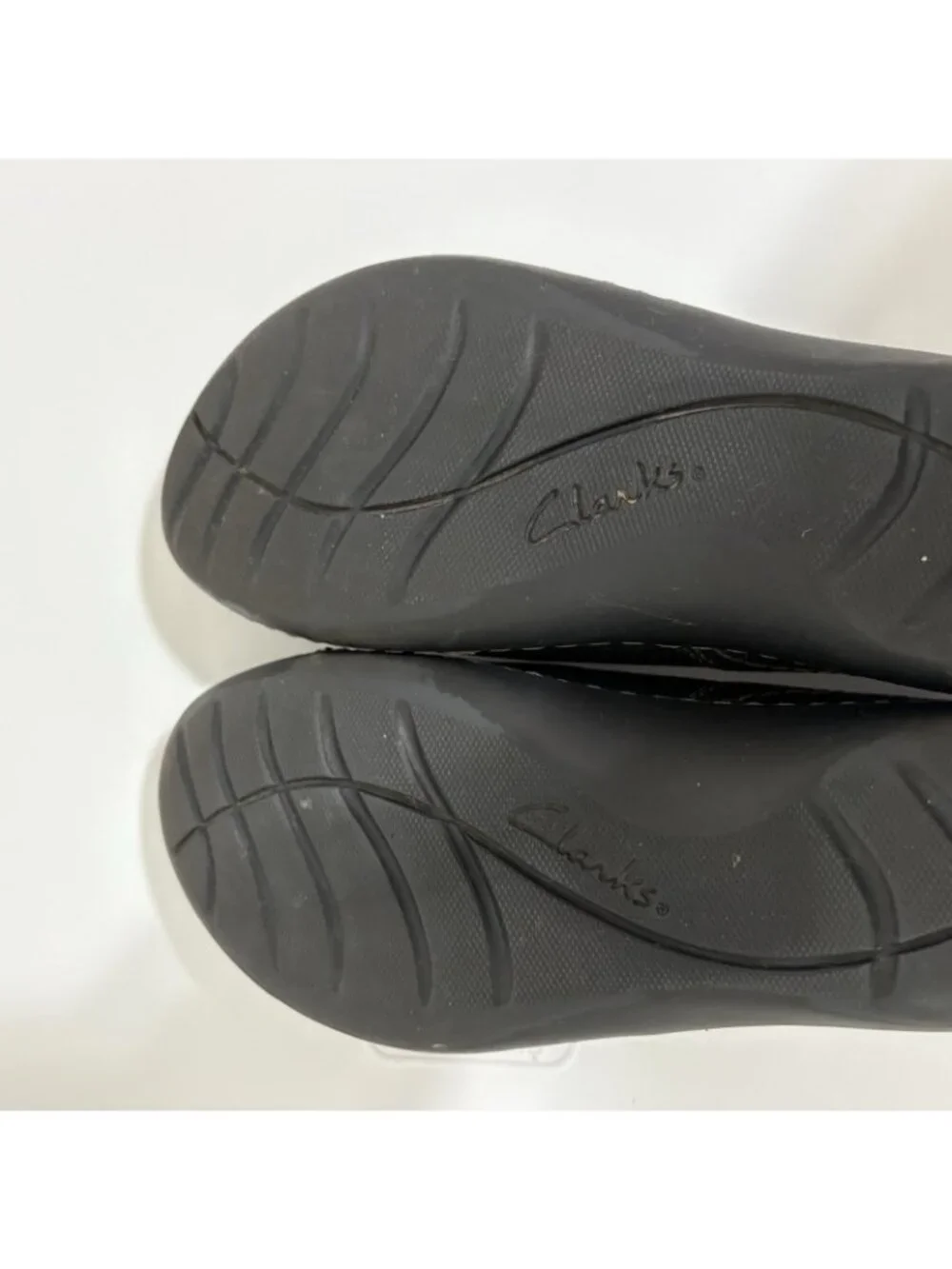 Clarks Black Button Accent Slip On Loafers
